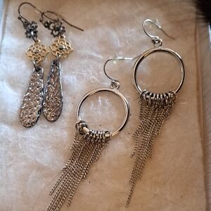 Silver and Gold Bohemian Earrings Set